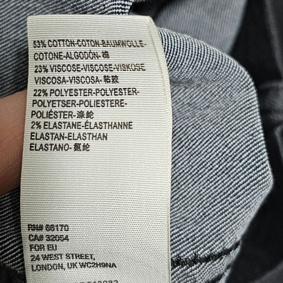 Free People Black Denim Stretch Mini Skirt Women's Size 4 Preppy Minimalist - Picture 6 of 7